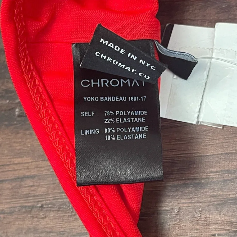 Chromat Bikini Top and Bottom NWT Black/Red Sz S NWT - Picture 7 of 11